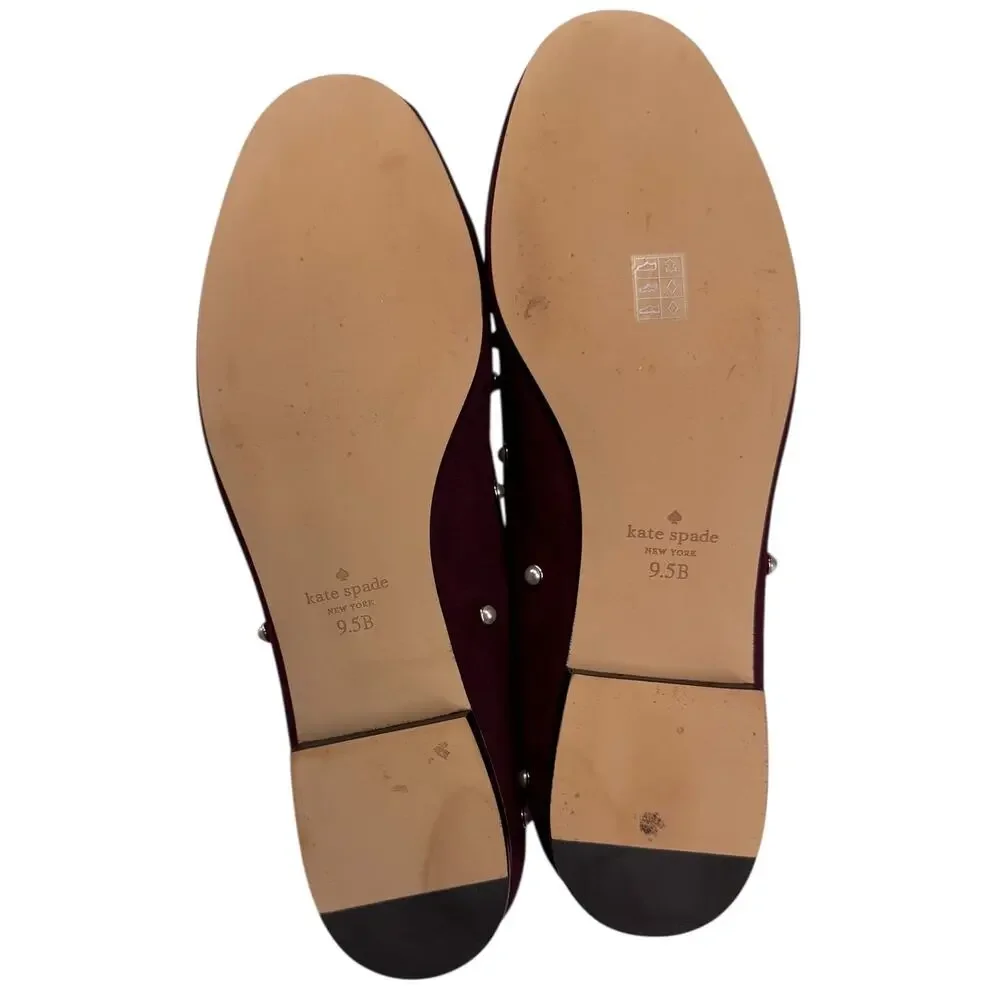 KATE SPADE $249 Claudia Pearl Flats SZ 9.5 NARROW